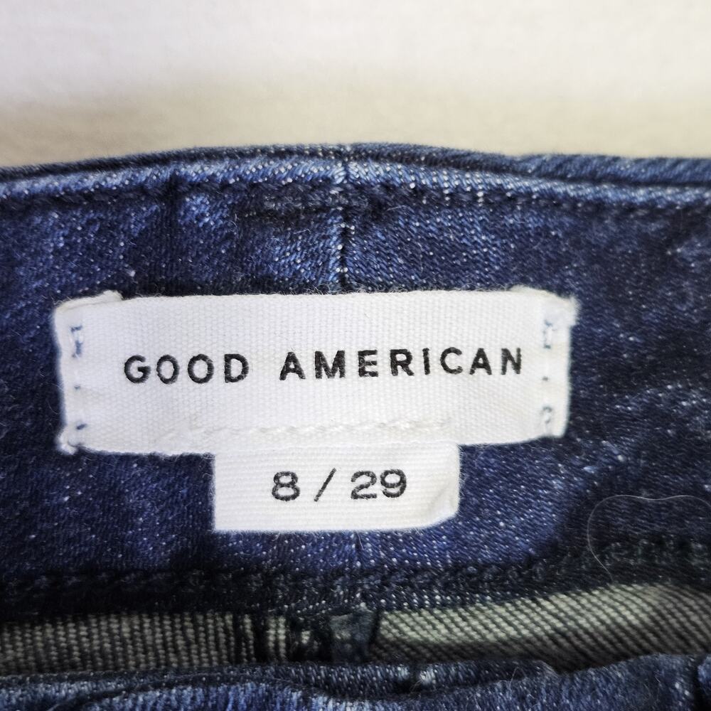 Good American Good Legs Jean 8 Dark Wash Blue GL873CET Skinny Stretch Denim 8x29 - Picture 7 of 14